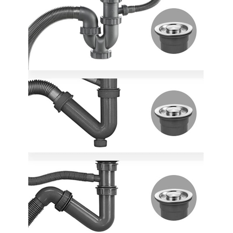 Contemporary Style Kitchen Sink Stainless Steel Kitchen Sink with Drain Strainer Kit Clearhalo 'Home Improvement' 'home_improvement' 'home_improvement_kitchen_sinks' 'Kitchen Remodel & Kitchen Fixtures' 'Kitchen Sinks & Faucet Components' 'Kitchen Sinks' 'kitchen_sinks' 6168120