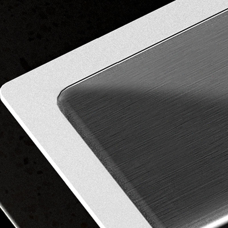 Classic Style Kitchen Sink Stainless Steel 3 Holes Kitchen Sink with Drain Strainer Kit Clearhalo 'Home Improvement' 'home_improvement' 'home_improvement_kitchen_sinks' 'Kitchen Remodel & Kitchen Fixtures' 'Kitchen Sinks & Faucet Components' 'Kitchen Sinks' 'kitchen_sinks' 6168164