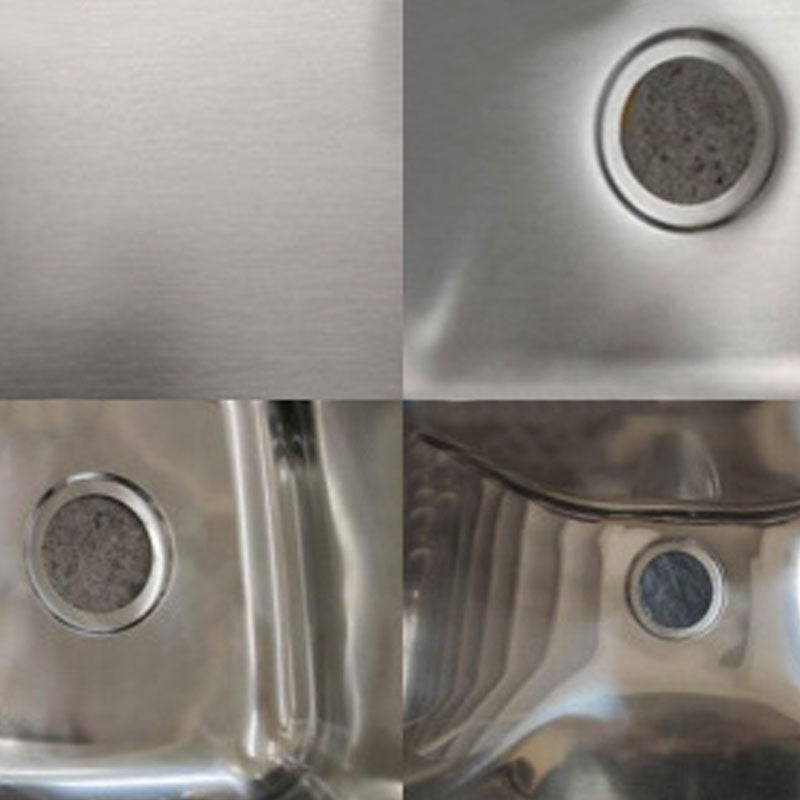Modern Kitchen Sink Stainless Steel with Basket Strainer and Drain Assembly Sink Only Clearhalo 'Home Improvement' 'home_improvement' 'home_improvement_kitchen_sinks' 'Kitchen Remodel & Kitchen Fixtures' 'Kitchen Sinks & Faucet Components' 'Kitchen Sinks' 'kitchen_sinks' 6168224