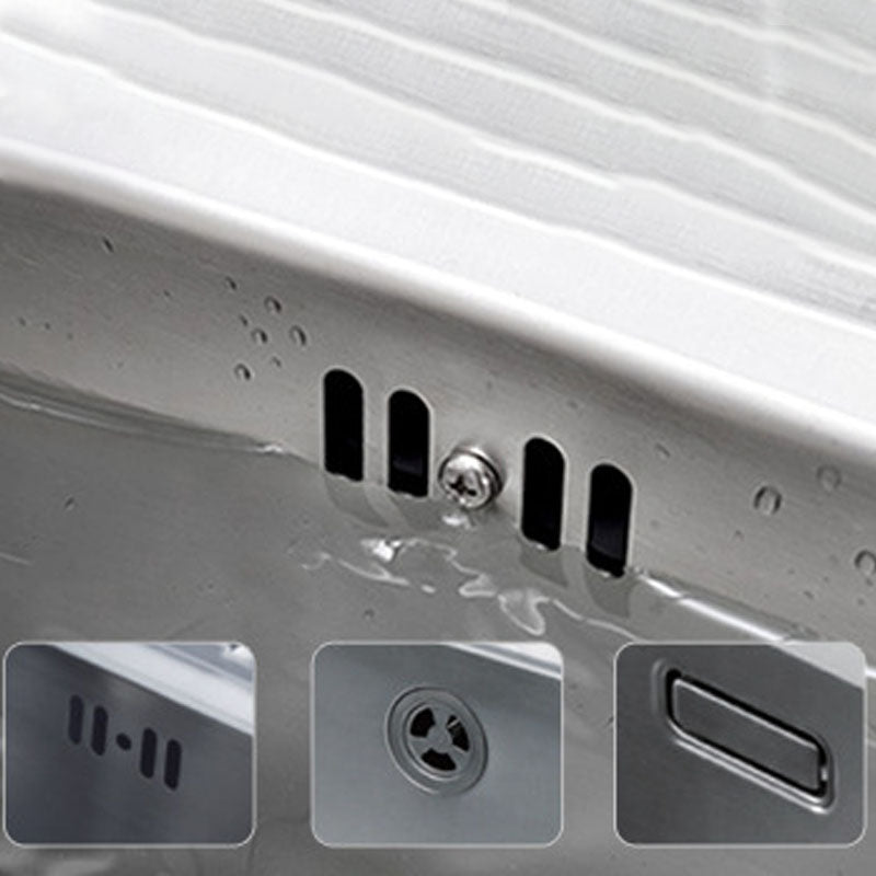 Modern Kitchen Sink Stainless Steel with Basket Strainer and Drain Assembly Sink Only Clearhalo 'Home Improvement' 'home_improvement' 'home_improvement_kitchen_sinks' 'Kitchen Remodel & Kitchen Fixtures' 'Kitchen Sinks & Faucet Components' 'Kitchen Sinks' 'kitchen_sinks' 6168226