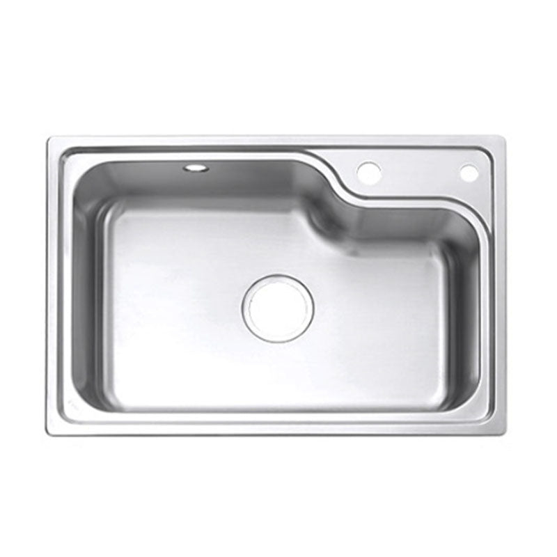 Modern Kitchen Sink Stainless Steel with Basket Strainer and Drain Assembly Sink Only Clearhalo 'Home Improvement' 'home_improvement' 'home_improvement_kitchen_sinks' 'Kitchen Remodel & Kitchen Fixtures' 'Kitchen Sinks & Faucet Components' 'Kitchen Sinks' 'kitchen_sinks' 6168228