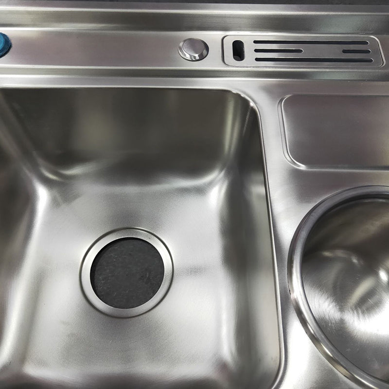 Large Triple Bowl Kitchen Sink Stainless Steel Chrome Sink with Accessories Clearhalo 'Home Improvement' 'home_improvement' 'home_improvement_kitchen_sinks' 'Kitchen Remodel & Kitchen Fixtures' 'Kitchen Sinks & Faucet Components' 'Kitchen Sinks' 'kitchen_sinks' 6168244