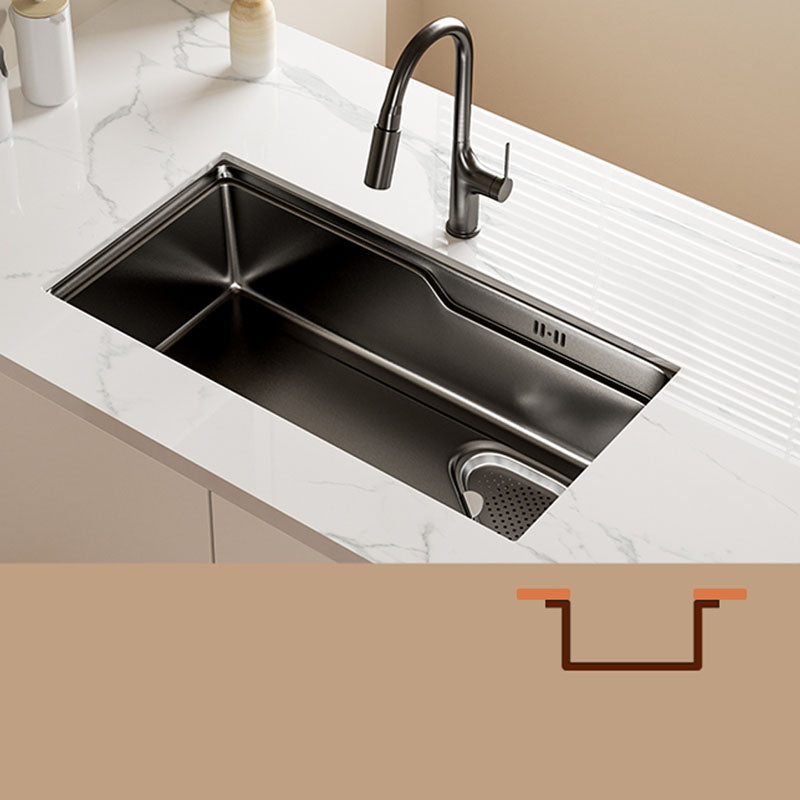 Contemporary Style Kitchen Sink Stainless Steel 3 Holes Drop-In Kitchen Sink Clearhalo 'Home Improvement' 'home_improvement' 'home_improvement_kitchen_sinks' 'Kitchen Remodel & Kitchen Fixtures' 'Kitchen Sinks & Faucet Components' 'Kitchen Sinks' 'kitchen_sinks' 6168441