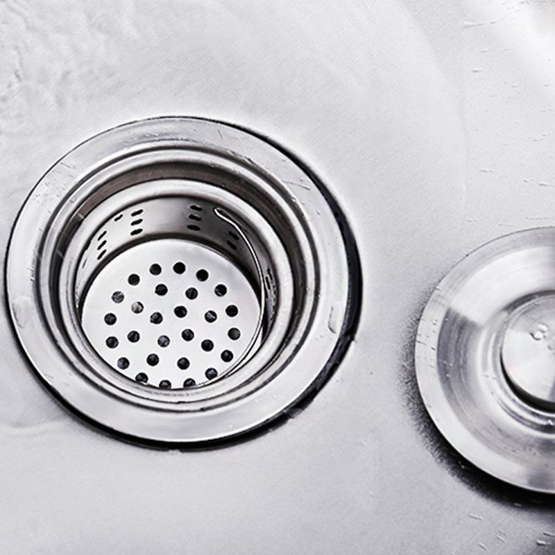 Classic Style Kitchen Sink Stainless Steel Kitchen Sink with Drain Strainer Kit Clearhalo 'Home Improvement' 'home_improvement' 'home_improvement_kitchen_sinks' 'Kitchen Remodel & Kitchen Fixtures' 'Kitchen Sinks & Faucet Components' 'Kitchen Sinks' 'kitchen_sinks' 6168478