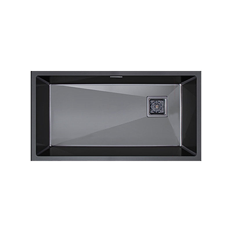 Classic Kitchen Sink Stainless Steel 1 Holes Kitchen Sink with Drain Strainer Kit Clearhalo 'Home Improvement' 'home_improvement' 'home_improvement_kitchen_sinks' 'Kitchen Remodel & Kitchen Fixtures' 'Kitchen Sinks & Faucet Components' 'Kitchen Sinks' 'kitchen_sinks' 6168513