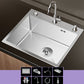 Modern Workstation Sink Stainless Steel with Drain Assembly and Faucet Kitchen Sink 22"L x 18"W x 8"H Sink with Faucet Round Faucet Clearhalo 'Home Improvement' 'home_improvement' 'home_improvement_kitchen_sinks' 'Kitchen Remodel & Kitchen Fixtures' 'Kitchen Sinks & Faucet Components' 'Kitchen Sinks' 'kitchen_sinks' 6176555