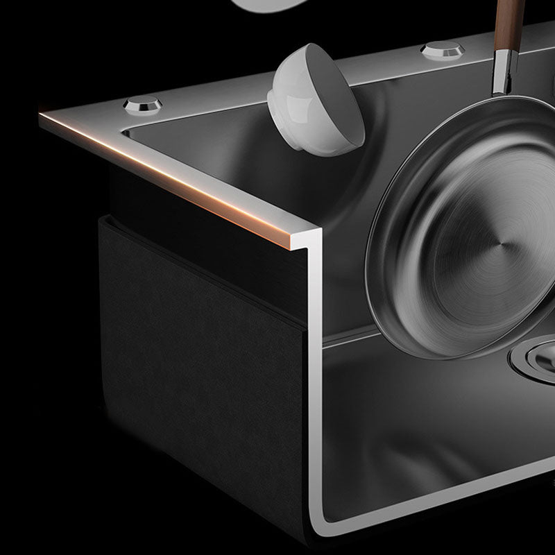 Modern Workstation Sink Stainless Steel with Drain Assembly and Faucet Kitchen Sink Clearhalo 'Home Improvement' 'home_improvement' 'home_improvement_kitchen_sinks' 'Kitchen Remodel & Kitchen Fixtures' 'Kitchen Sinks & Faucet Components' 'Kitchen Sinks' 'kitchen_sinks' 6176571