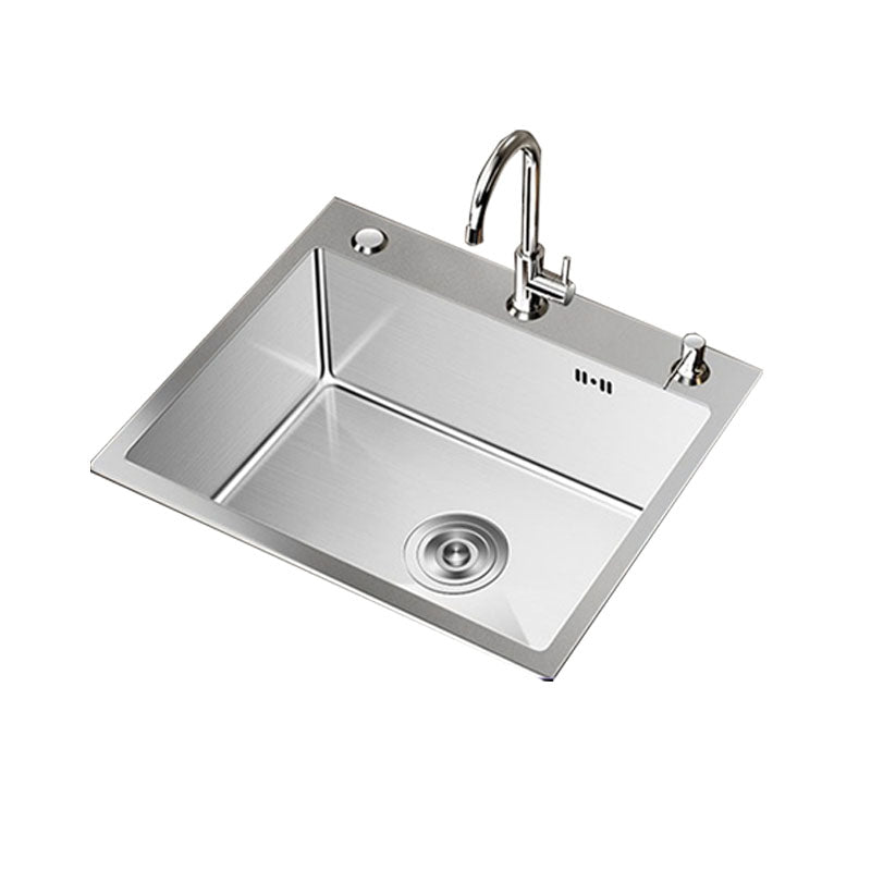 Modern Workstation Sink Stainless Steel with Drain Assembly and Faucet Kitchen Sink Clearhalo 'Home Improvement' 'home_improvement' 'home_improvement_kitchen_sinks' 'Kitchen Remodel & Kitchen Fixtures' 'Kitchen Sinks & Faucet Components' 'Kitchen Sinks' 'kitchen_sinks' 6176587