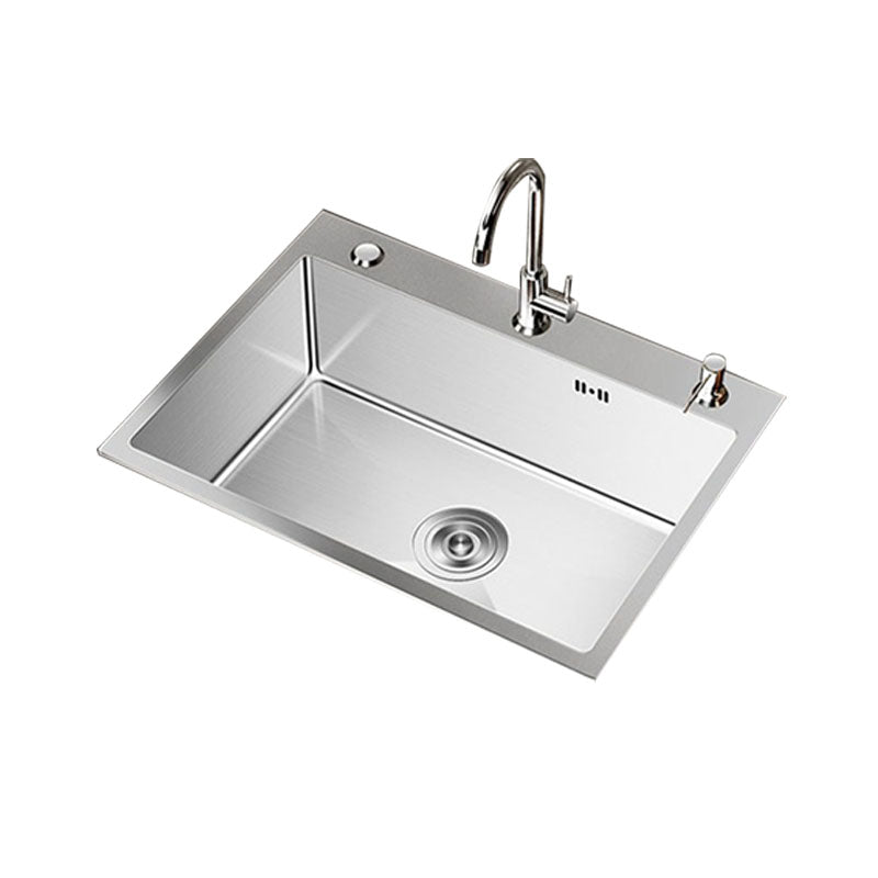 Modern Workstation Sink Stainless Steel with Drain Assembly and Faucet Kitchen Sink Clearhalo 'Home Improvement' 'home_improvement' 'home_improvement_kitchen_sinks' 'Kitchen Remodel & Kitchen Fixtures' 'Kitchen Sinks & Faucet Components' 'Kitchen Sinks' 'kitchen_sinks' 6176589