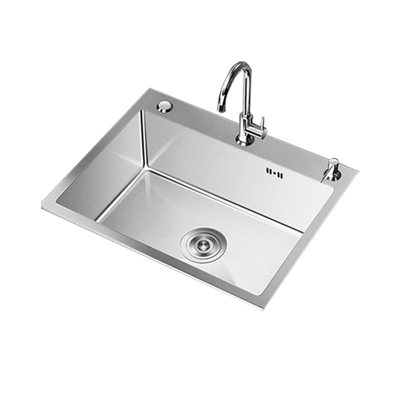 Modern Workstation Sink Stainless Steel with Drain Assembly and Faucet Kitchen Sink Clearhalo 'Home Improvement' 'home_improvement' 'home_improvement_kitchen_sinks' 'Kitchen Remodel & Kitchen Fixtures' 'Kitchen Sinks & Faucet Components' 'Kitchen Sinks' 'kitchen_sinks' 6176590
