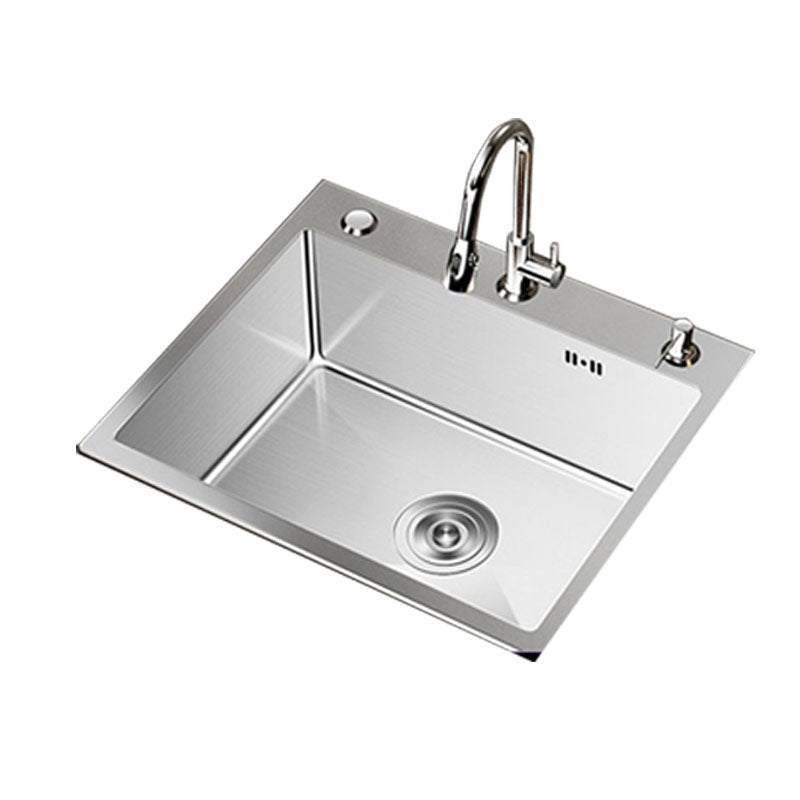 Modern Workstation Sink Stainless Steel with Drain Assembly and Faucet Kitchen Sink Clearhalo 'Home Improvement' 'home_improvement' 'home_improvement_kitchen_sinks' 'Kitchen Remodel & Kitchen Fixtures' 'Kitchen Sinks & Faucet Components' 'Kitchen Sinks' 'kitchen_sinks' 6176591