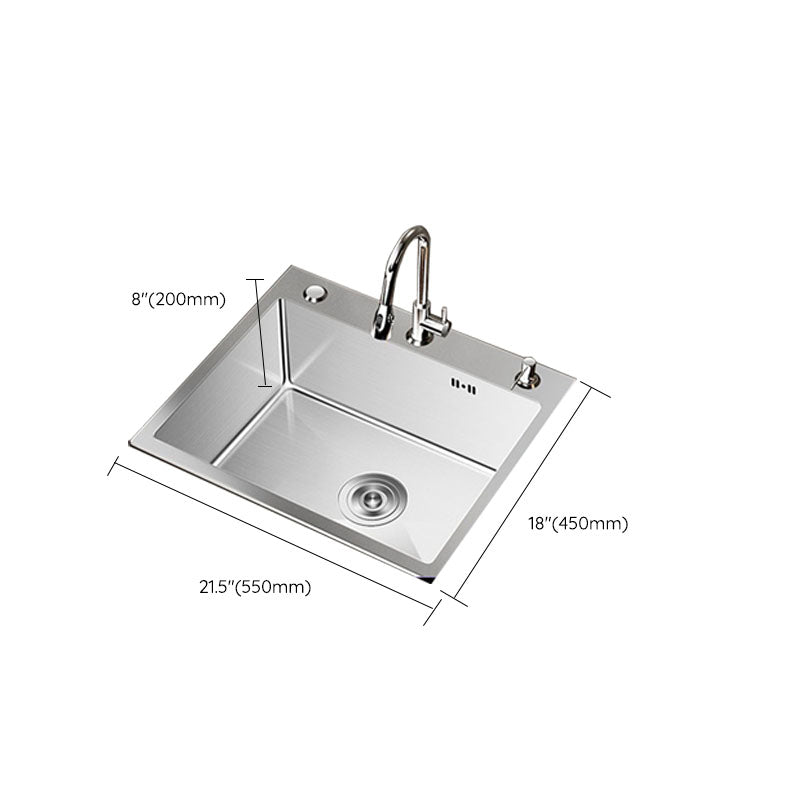 Modern Workstation Sink Stainless Steel with Drain Assembly and Faucet Kitchen Sink Clearhalo 'Home Improvement' 'home_improvement' 'home_improvement_kitchen_sinks' 'Kitchen Remodel & Kitchen Fixtures' 'Kitchen Sinks & Faucet Components' 'Kitchen Sinks' 'kitchen_sinks' 6176599