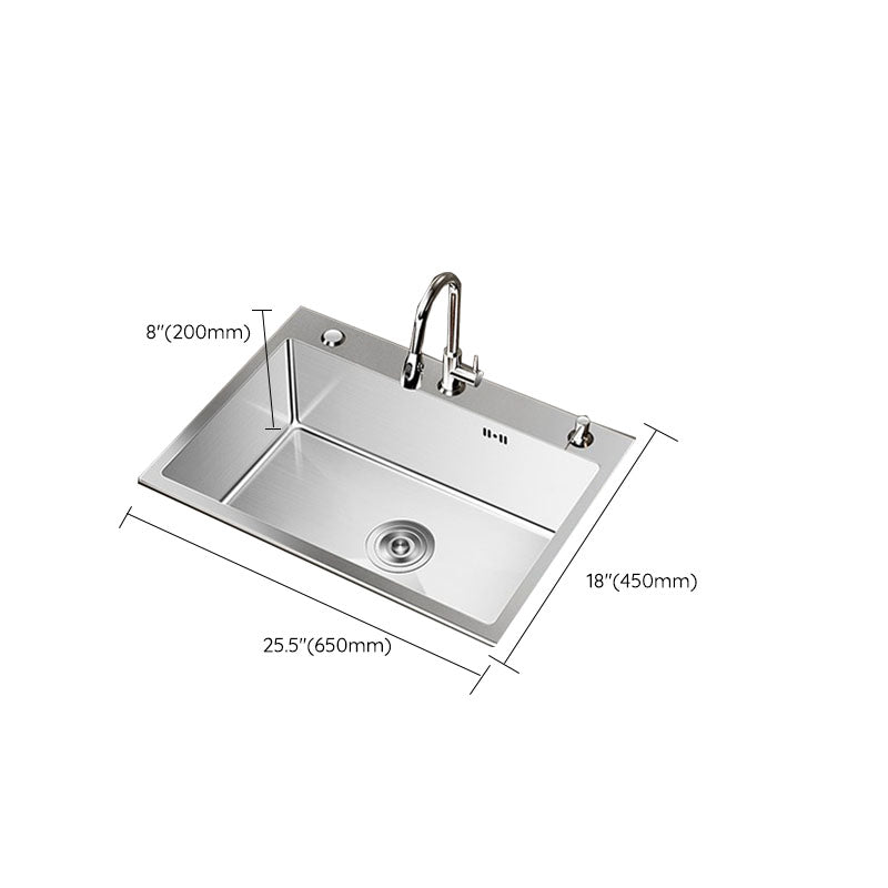 Modern Workstation Sink Stainless Steel with Drain Assembly and Faucet Kitchen Sink Clearhalo 'Home Improvement' 'home_improvement' 'home_improvement_kitchen_sinks' 'Kitchen Remodel & Kitchen Fixtures' 'Kitchen Sinks & Faucet Components' 'Kitchen Sinks' 'kitchen_sinks' 6176601