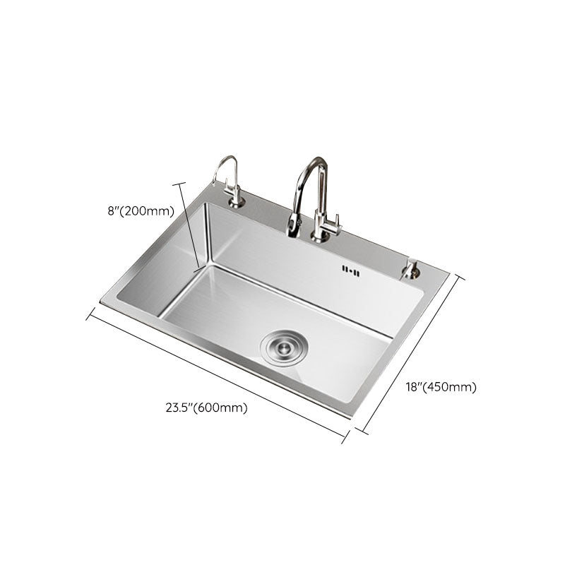 Modern Workstation Sink Stainless Steel with Drain Assembly and Faucet Kitchen Sink Clearhalo 'Home Improvement' 'home_improvement' 'home_improvement_kitchen_sinks' 'Kitchen Remodel & Kitchen Fixtures' 'Kitchen Sinks & Faucet Components' 'Kitchen Sinks' 'kitchen_sinks' 6176602