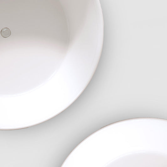 Round White Acrylic-Fiberglass Bathtub Soaking Freestanding Bath Tub Clearhalo 'Bathroom Remodel & Bathroom Fixtures' 'Bathtubs' 'Home Improvement' 'home_improvement' 'home_improvement_bathtubs' 'Showers & Bathtubs' 6176733