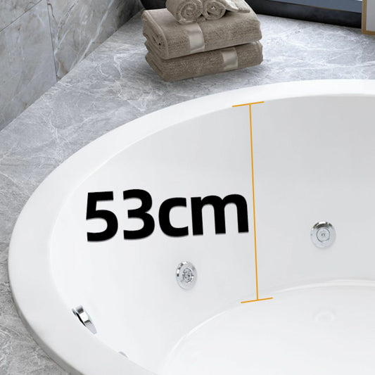 Modern Round Drop-in Bathtub Acrylic-Fiberglass Soaking/Air Bathtub Clearhalo 'Bathroom Remodel & Bathroom Fixtures' 'Bathtubs' 'Home Improvement' 'home_improvement' 'home_improvement_bathtubs' 'Showers & Bathtubs' 6176757