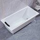 Matte Finish Acrylic Rectangular Bathtub Modern Soaking Freestanding Tub White 63"L x 27"W x 19"H Tub Clearhalo 'Bathroom Remodel & Bathroom Fixtures' 'Bathtubs' 'Home Improvement' 'home_improvement' 'home_improvement_bathtubs' 'Showers & Bathtubs' 6176805