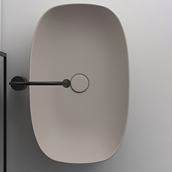 Modern Bathroom Sink Pop-Up Drain Porcelain Solid Color Oval-Shape Vessel Clearhalo 'Bathroom Remodel & Bathroom Fixtures' 'Bathroom Sinks & Faucet Components' 'Bathroom Sinks' 'bathroom_sink' 'Home Improvement' 'home_improvement' 'home_improvement_bathroom_sink' 6176874