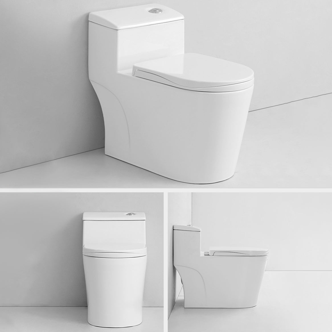 Modern Siphon Jet Toilet Bowl One Piece Bidet Toilet with Seat for Bathroom Clearhalo 'Bathroom Remodel & Bathroom Fixtures' 'Home Improvement' 'home_improvement' 'home_improvement_toilets' 'Toilets & Bidets' 'Toilets' 6177023