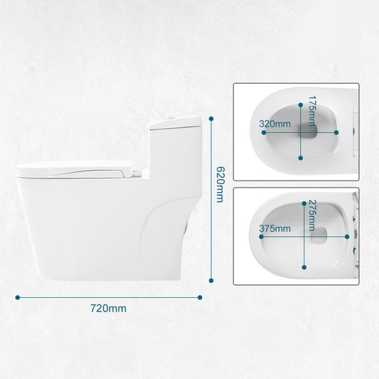 Modern Siphon Jet Toilet Bowl One Piece Bidet Toilet with Seat for Bathroom Clearhalo 'Bathroom Remodel & Bathroom Fixtures' 'Home Improvement' 'home_improvement' 'home_improvement_toilets' 'Toilets & Bidets' 'Toilets' 6177031