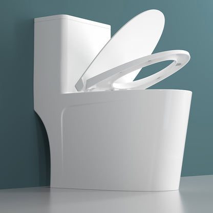 Modern Siphon Jet Toilet Bowl White Bidet Toilet with Seat for Bathroom 12"