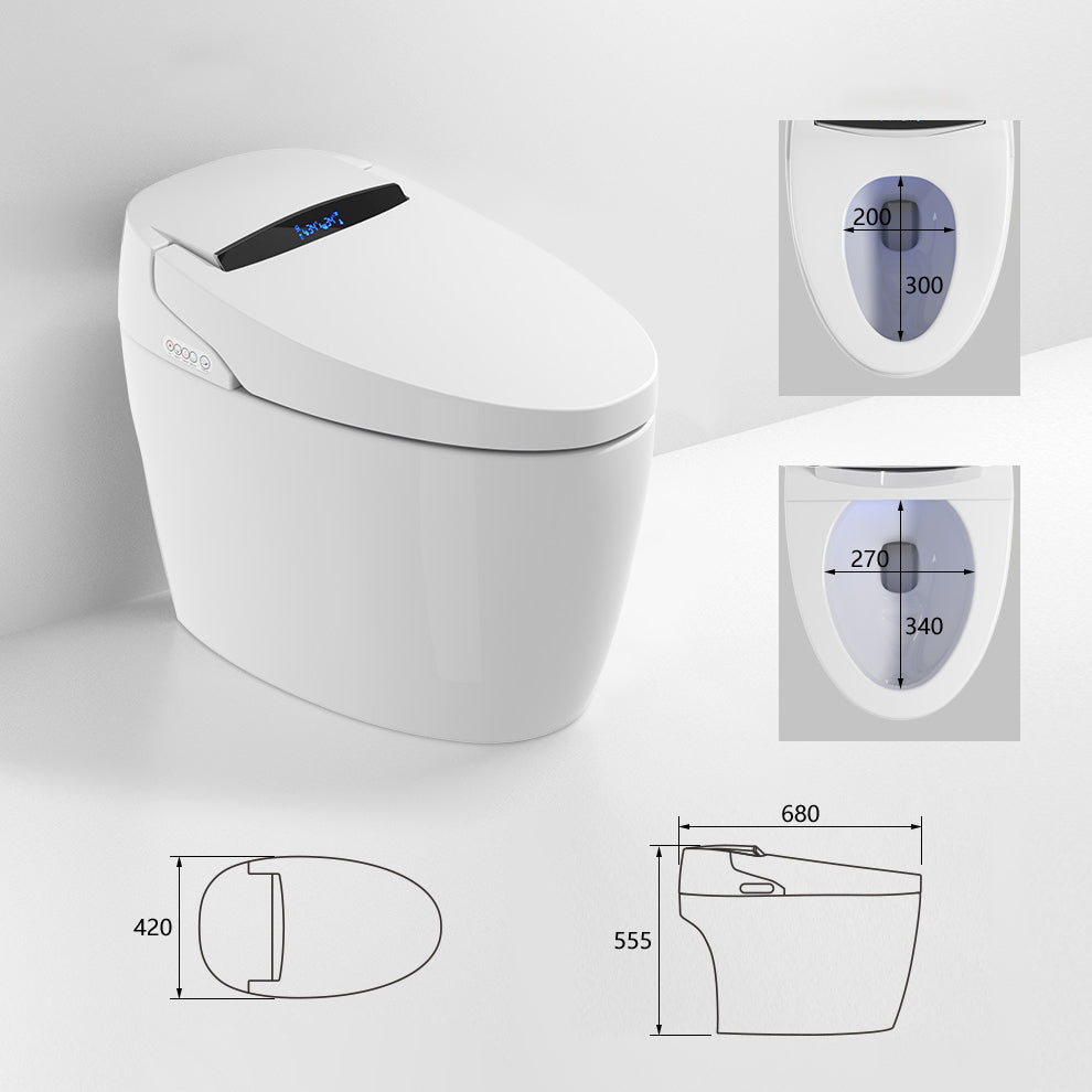 Porcelain Floor Mounted Toilet One-Piece Toilet Modern Toilet Bowl Clearhalo 'Bathroom Remodel & Bathroom Fixtures' 'Home Improvement' 'home_improvement' 'home_improvement_toilets' 'Toilets & Bidets' 'Toilets' 6177078