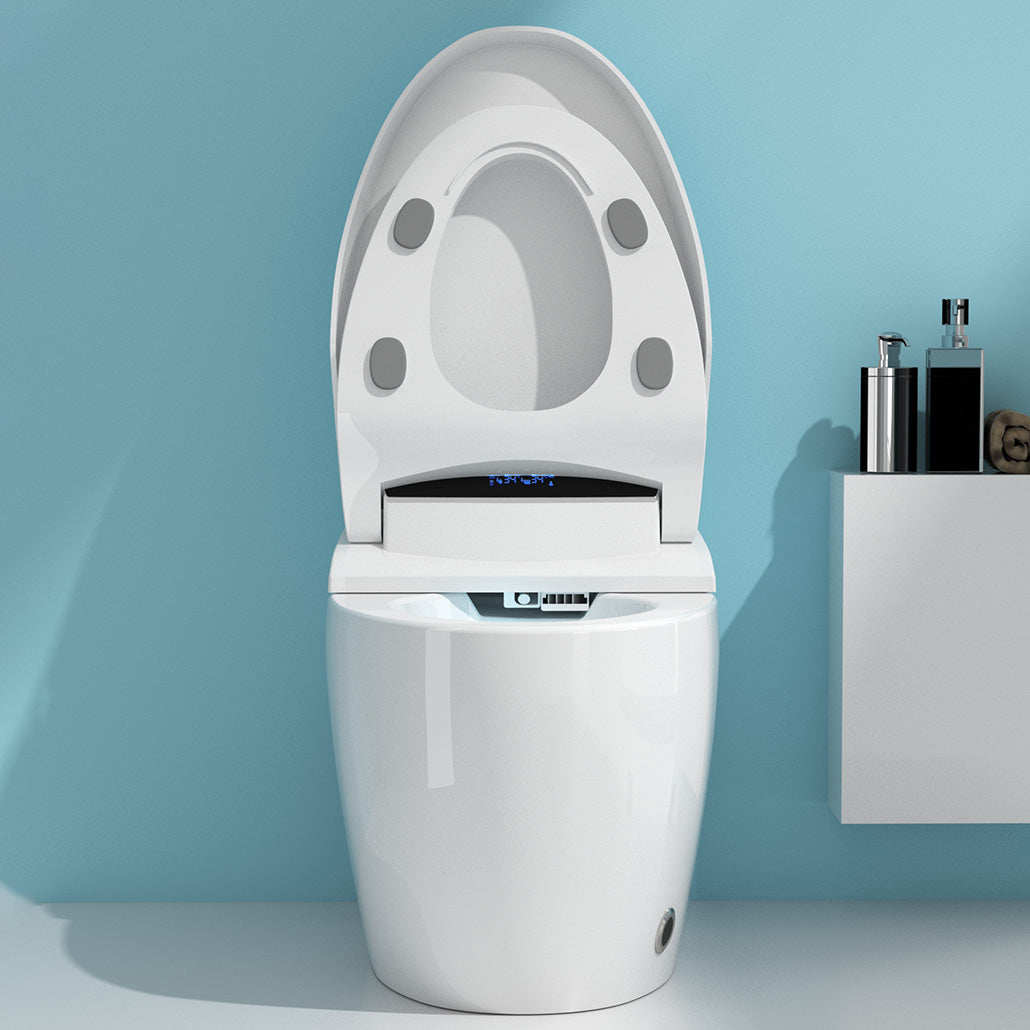 Porcelain Floor Mounted Toilet One-Piece Toilet Modern Toilet Bowl Clearhalo 'Bathroom Remodel & Bathroom Fixtures' 'Home Improvement' 'home_improvement' 'home_improvement_toilets' 'Toilets & Bidets' 'Toilets' 6177080