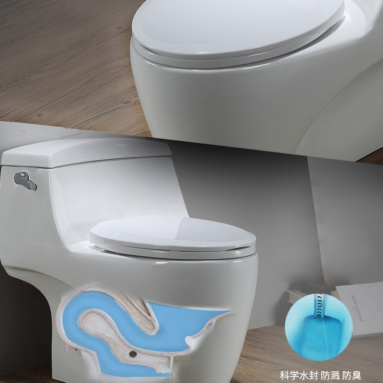 Modern Siphon Jet Toilet Bowl Cotton White Bidet Toilet with Seat for Bathroom Clearhalo 'Bathroom Remodel & Bathroom Fixtures' 'Home Improvement' 'home_improvement' 'home_improvement_toilets' 'Toilets & Bidets' 'Toilets' 6177096