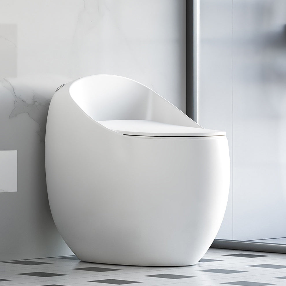 Floor Mount Flush Toilet Modern Concealed Tank One-Piece Toilet with Slow Close Seat White 16" Clearhalo 'Bathroom Remodel & Bathroom Fixtures' 'Home Improvement' 'home_improvement' 'home_improvement_toilets' 'Toilets & Bidets' 'Toilets' 6177144