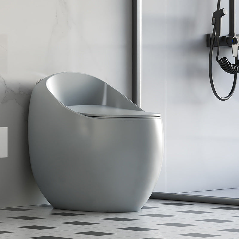 Floor Mount Flush Toilet Modern Concealed Tank One-Piece Toilet with Slow Close Seat Grey Clearhalo 'Bathroom Remodel & Bathroom Fixtures' 'Home Improvement' 'home_improvement' 'home_improvement_toilets' 'Toilets & Bidets' 'Toilets' 6177147