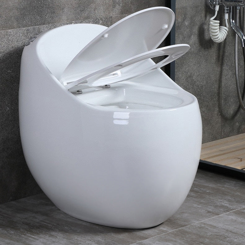 Floor Mount Flush Toilet Modern Concealed Tank One-Piece Toilet with Slow Close Seat Clearhalo 'Bathroom Remodel & Bathroom Fixtures' 'Home Improvement' 'home_improvement' 'home_improvement_toilets' 'Toilets & Bidets' 'Toilets' 6177152