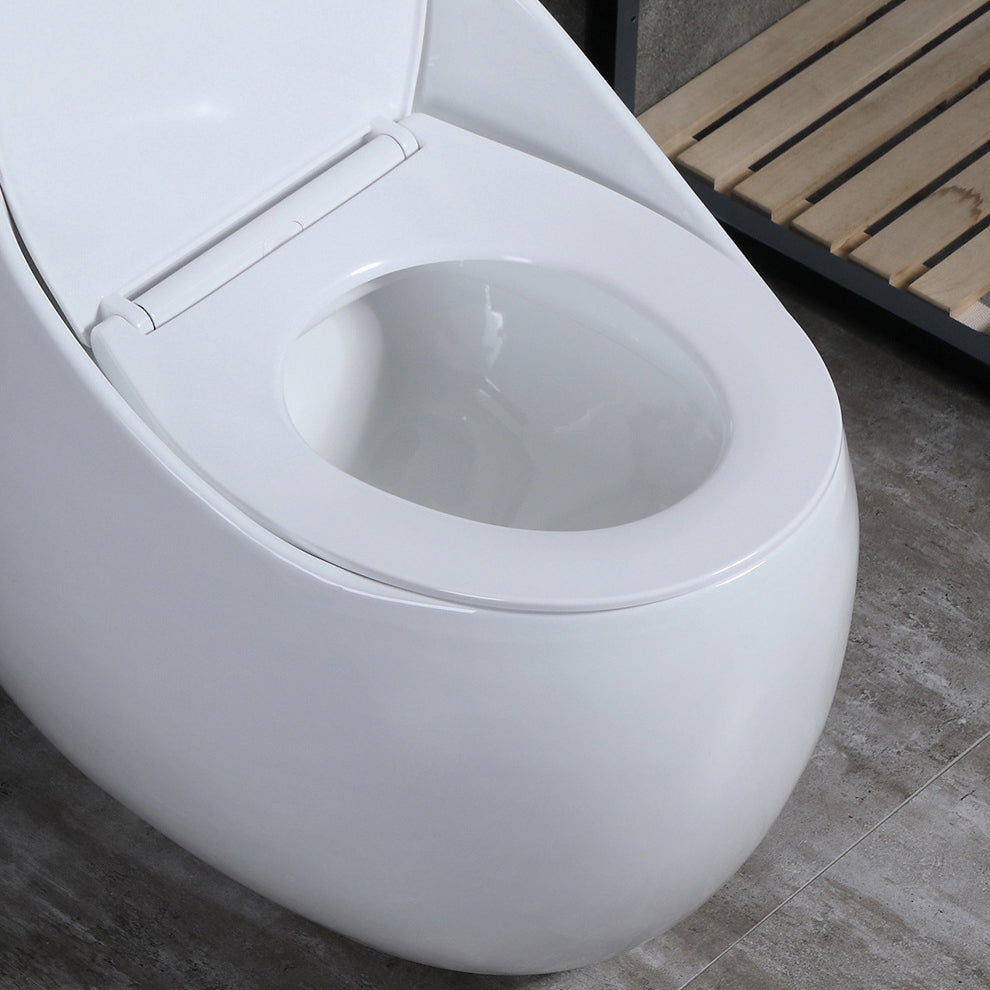Floor Mount Flush Toilet Modern Concealed Tank One-Piece Toilet with Slow Close Seat Clearhalo 'Bathroom Remodel & Bathroom Fixtures' 'Home Improvement' 'home_improvement' 'home_improvement_toilets' 'Toilets & Bidets' 'Toilets' 6177154