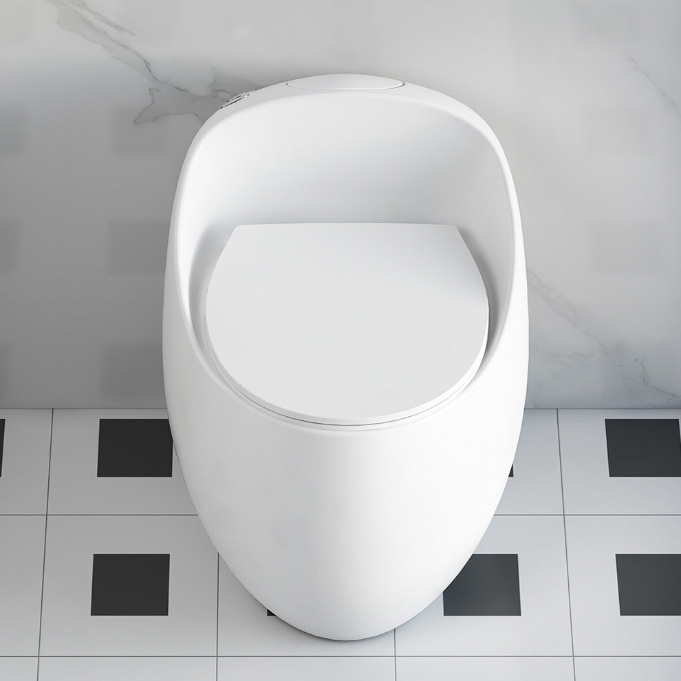 Floor Mount Flush Toilet Modern Concealed Tank One-Piece Toilet with Slow Close Seat Clearhalo 'Bathroom Remodel & Bathroom Fixtures' 'Home Improvement' 'home_improvement' 'home_improvement_toilets' 'Toilets & Bidets' 'Toilets' 6177157