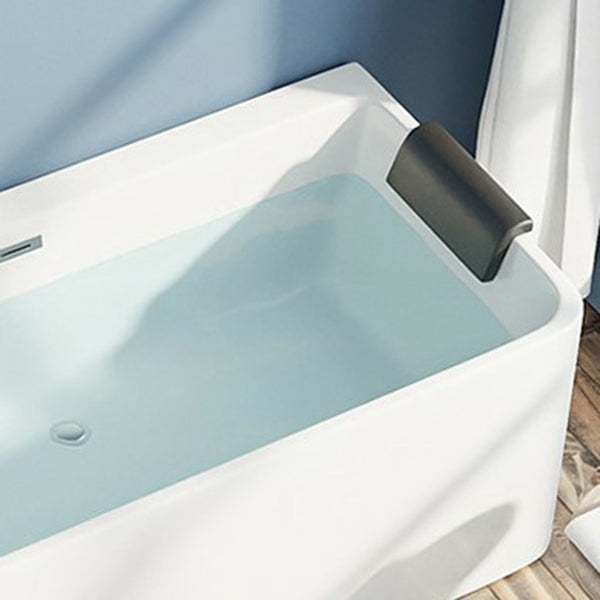 Freestanding Acrylic Bathtub Rectangular Modern Bathtub with Drain and Overflow Trim Clearhalo 'Bathroom Remodel & Bathroom Fixtures' 'Bathtubs' 'Home Improvement' 'home_improvement' 'home_improvement_bathtubs' 'Showers & Bathtubs' 6180554