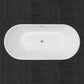 Acrylic Oval Bathtub with Overflow Trim White Soaking Tub with Drain 67"L x 31"W x 24"H Clearhalo 'Bathroom Remodel & Bathroom Fixtures' 'Bathtubs' 'Home Improvement' 'home_improvement' 'home_improvement_bathtubs' 'Showers & Bathtubs' 6180703