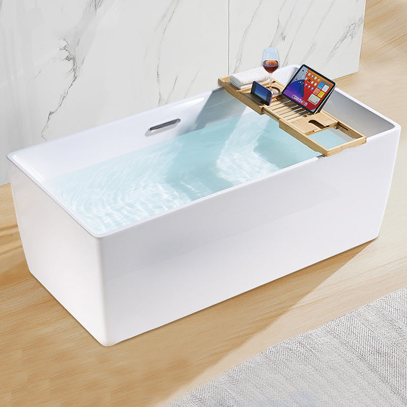 Freestanding Acrylic Bathtub Oval Soaking Tub with Slotted Overflow & Pop-up Drain 67"L x 31"W x 24"H Clearhalo 'Bathroom Remodel & Bathroom Fixtures' 'Bathtubs' 'Home Improvement' 'home_improvement' 'home_improvement_bathtubs' 'Showers & Bathtubs' 6180733