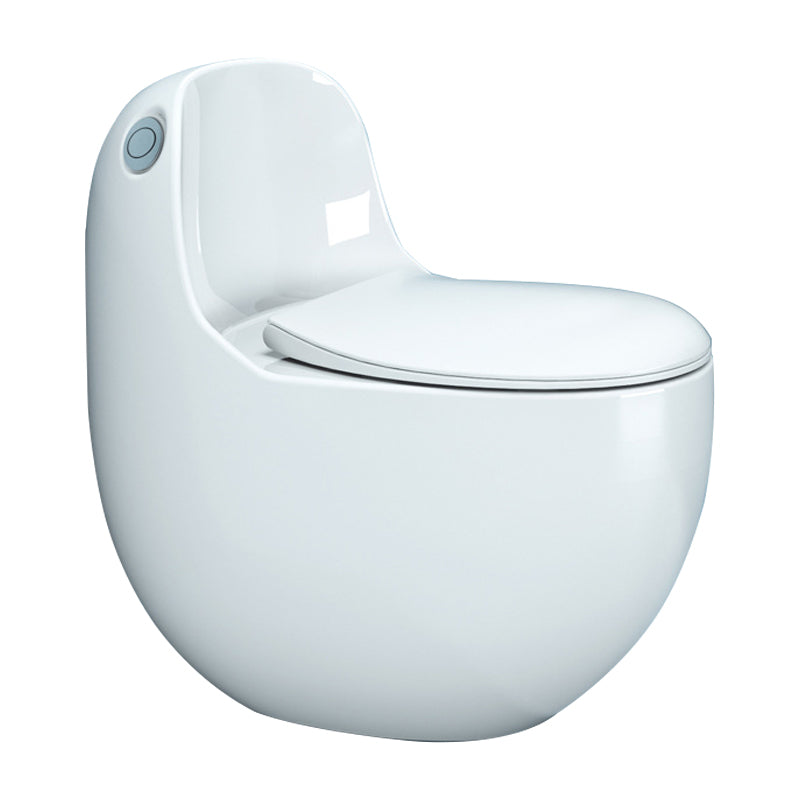 Modern White Siphon Jet Toilet Bowl Floor Mount Flush Toilet with Toilet Seat Clearhalo 'Bathroom Remodel & Bathroom Fixtures' 'Home Improvement' 'home_improvement' 'home_improvement_toilets' 'Toilets & Bidets' 'Toilets' 6191059