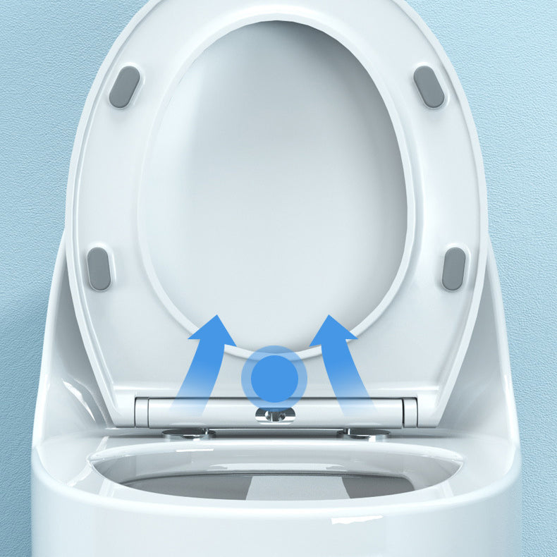 Modern White Siphon Jet Toilet Bowl Floor Mount Flush Toilet with Toilet Seat Clearhalo 'Bathroom Remodel & Bathroom Fixtures' 'Home Improvement' 'home_improvement' 'home_improvement_toilets' 'Toilets & Bidets' 'Toilets' 6191065