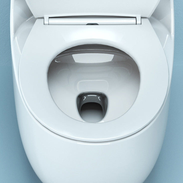 Modern White Siphon Jet Toilet Bowl Floor Mount Flush Toilet with Toilet Seat Clearhalo 'Bathroom Remodel & Bathroom Fixtures' 'Home Improvement' 'home_improvement' 'home_improvement_toilets' 'Toilets & Bidets' 'Toilets' 6191066