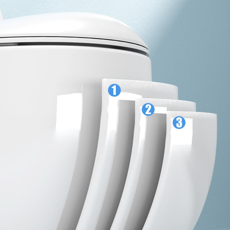 Modern White Siphon Jet Toilet Bowl Floor Mount Flush Toilet with Toilet Seat Clearhalo 'Bathroom Remodel & Bathroom Fixtures' 'Home Improvement' 'home_improvement' 'home_improvement_toilets' 'Toilets & Bidets' 'Toilets' 6191068