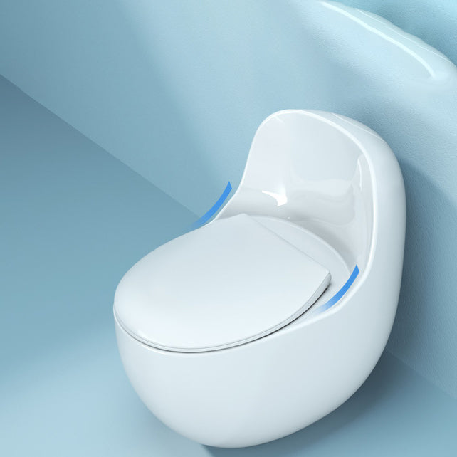 Modern White Siphon Jet Toilet Bowl Floor Mount Flush Toilet with Toilet Seat Clearhalo 'Bathroom Remodel & Bathroom Fixtures' 'Home Improvement' 'home_improvement' 'home_improvement_toilets' 'Toilets & Bidets' 'Toilets' 6191070
