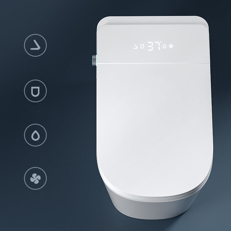 Modern Siphon Jet Toilet Bowl Floor Mount Skirted Toilet with Toilet Seat Clearhalo 'Bathroom Remodel & Bathroom Fixtures' 'Home Improvement' 'home_improvement' 'home_improvement_toilets' 'Toilets & Bidets' 'Toilets' 6191088