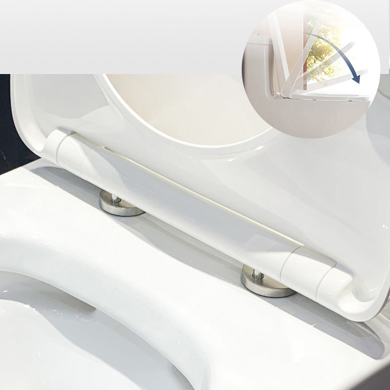 Modern Siphon Jet Toilet Bowl Wall Mount Flush Toilet with Seat for Bathroom Clearhalo 'Bathroom Remodel & Bathroom Fixtures' 'Home Improvement' 'home_improvement' 'home_improvement_toilets' 'Toilets & Bidets' 'Toilets' 6191156