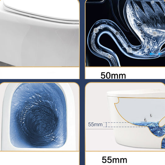 Modern Siphon Jet Toilet Bowl Wall Mount Flush Toilet with Seat for Bathroom Clearhalo 'Bathroom Remodel & Bathroom Fixtures' 'Home Improvement' 'home_improvement' 'home_improvement_toilets' 'Toilets & Bidets' 'Toilets' 6191157