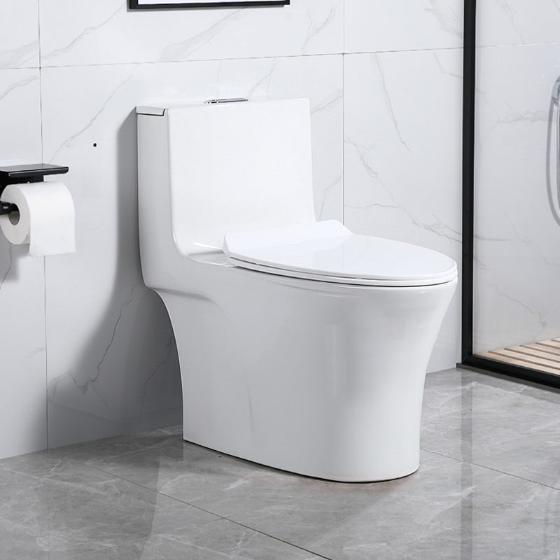 Modern Floor Mounted Toilet Bowl One-Piece Toilet for Washroom 15"L x 28"W x 28"H White Clearhalo 'Bathroom Remodel & Bathroom Fixtures' 'Home Improvement' 'home_improvement' 'home_improvement_toilets' 'Toilets & Bidets' 'Toilets' 6191187