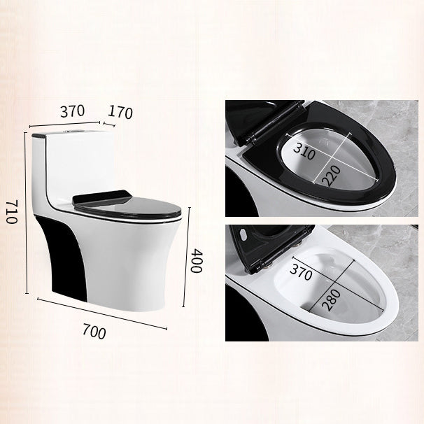 Modern Floor Mounted Toilet Bowl One-Piece Toilet for Washroom Clearhalo 'Bathroom Remodel & Bathroom Fixtures' 'Home Improvement' 'home_improvement' 'home_improvement_toilets' 'Toilets & Bidets' 'Toilets' 6191193