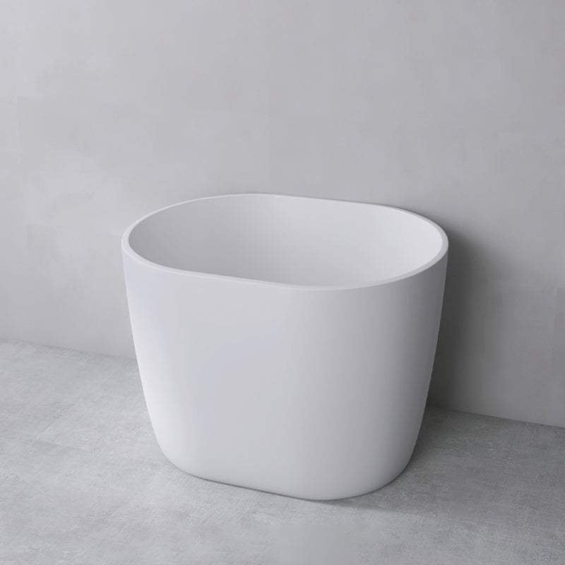 Modern Oval Soaking Bath Tub Freestanding Acrylic-Fiberglass Bath Tub 31"L x 27"W x 26"H Tub Clearhalo 'Bathroom Remodel & Bathroom Fixtures' 'Bathtubs' 'Home Improvement' 'home_improvement' 'home_improvement_bathtubs' 'Showers & Bathtubs' 6193954