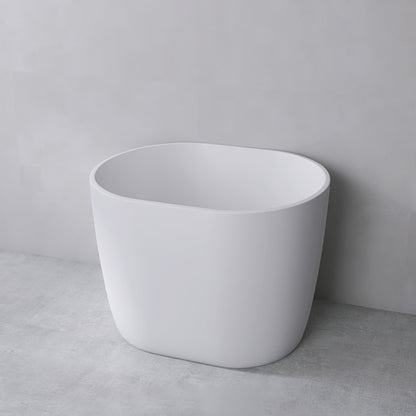 Modern Oval Soaking Bath Tub Freestanding Acrylic-Fiberglass Bath Tub 31"L x 27"W x 26"H Tub Clearhalo 'Bathroom Remodel & Bathroom Fixtures' 'Bathtubs' 'Home Improvement' 'home_improvement' 'home_improvement_bathtubs' 'Showers & Bathtubs' 6193954