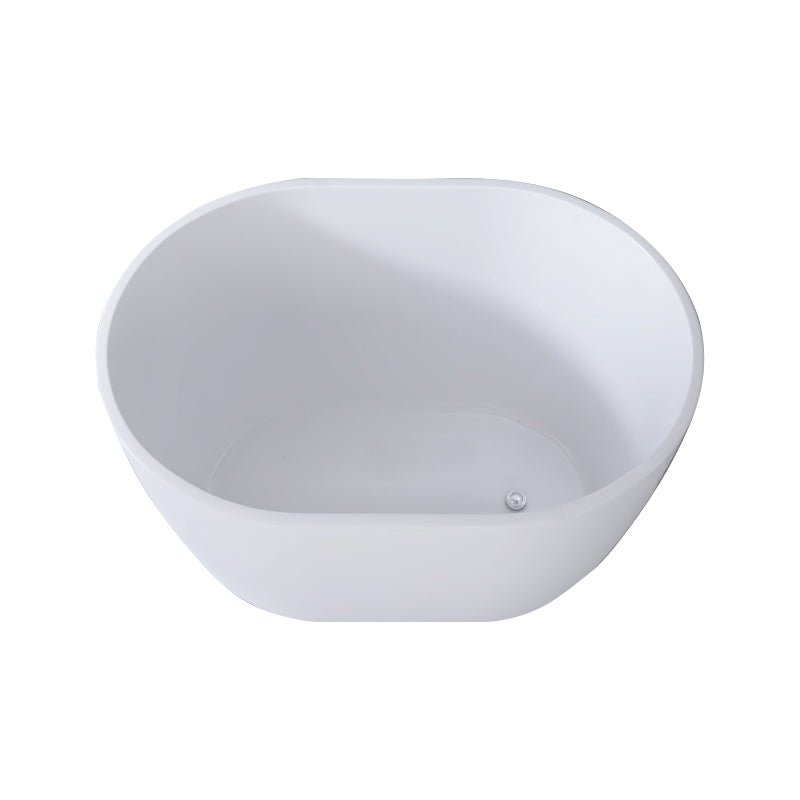 Modern Oval Soaking Bath Tub Freestanding Acrylic-Fiberglass Bath Tub Clearhalo 'Bathroom Remodel & Bathroom Fixtures' 'Bathtubs' 'Home Improvement' 'home_improvement' 'home_improvement_bathtubs' 'Showers & Bathtubs' 6193959