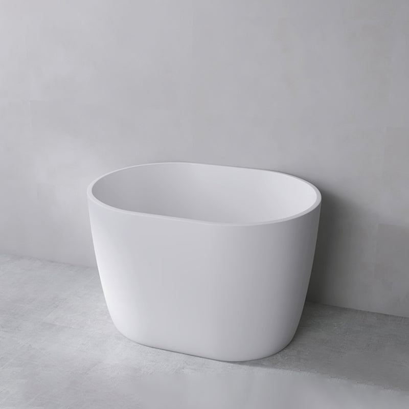 Modern Oval Soaking Bath Tub Freestanding Acrylic-Fiberglass Bath Tub 35"L x 27"W x 26"H Tub Clearhalo 'Bathroom Remodel & Bathroom Fixtures' 'Bathtubs' 'Home Improvement' 'home_improvement' 'home_improvement_bathtubs' 'Showers & Bathtubs' 6193960